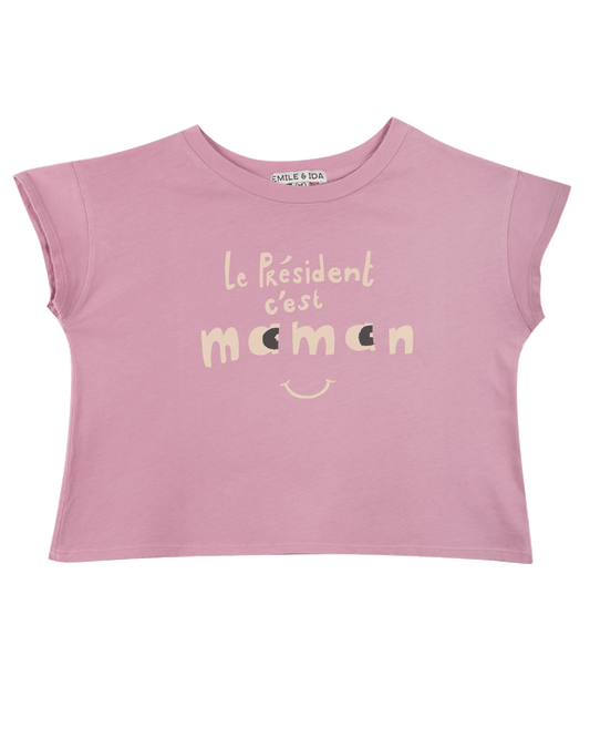 T-shirt Président coton bio violet