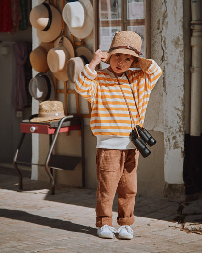 Pantalon gaze de coton cookie