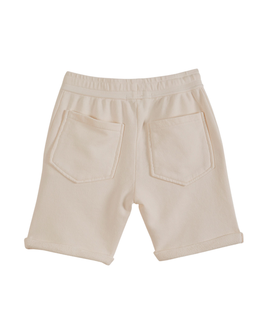 Bermuda coton bio molletonné écru