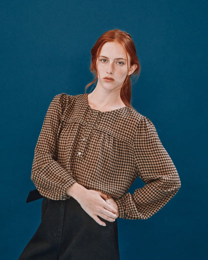 Blouse - Vichy chocolat