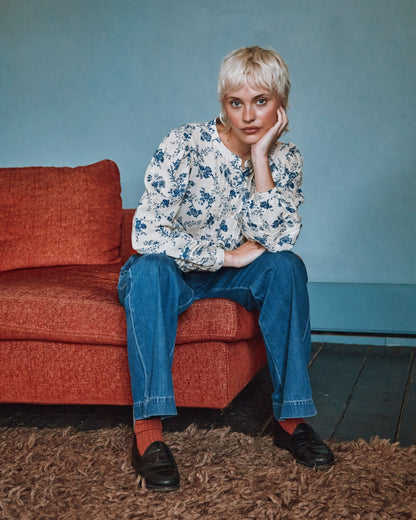 Blouse - Plissé orchid écru