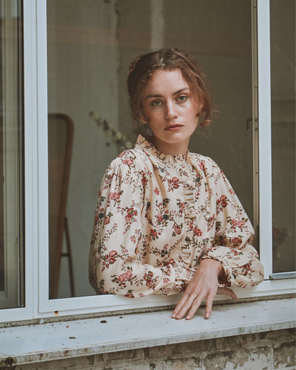 Blouse orchid écru