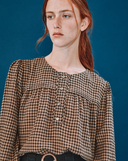 Blouse - Vichy chocolat