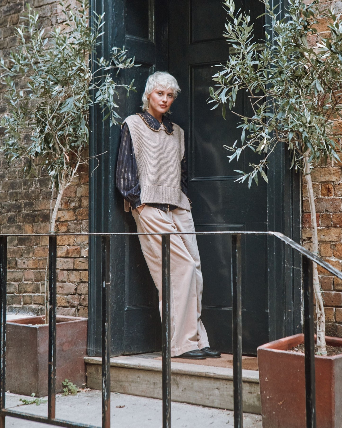 Pantalon - Velours beige