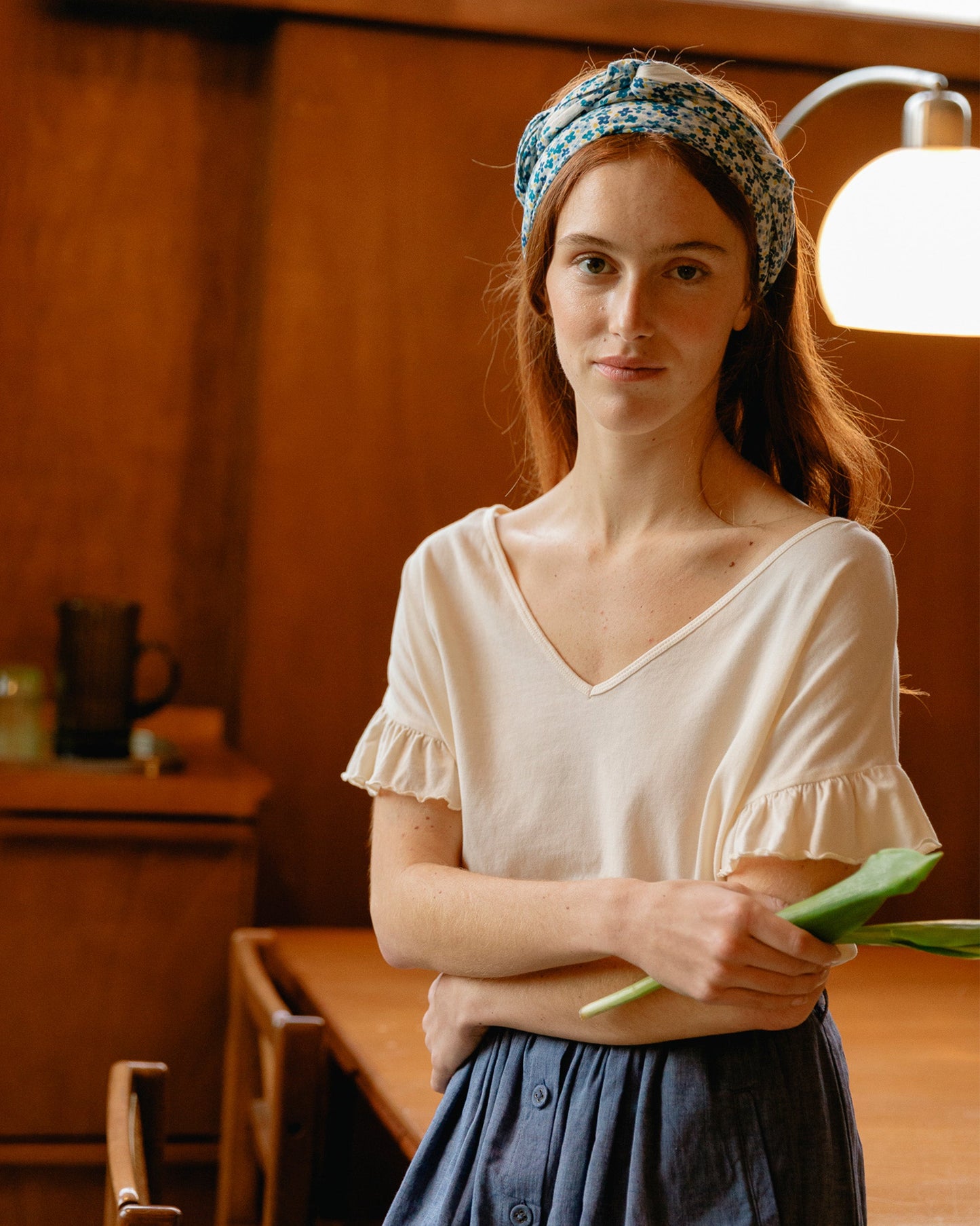T-shirt coton bio blanc cassé