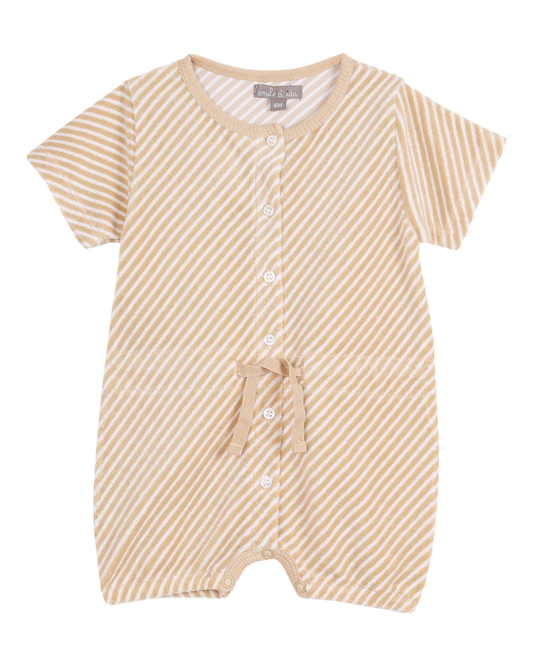 Combinaison rayure caramel