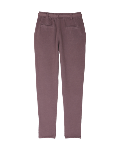 Pantalon en coton bio prune