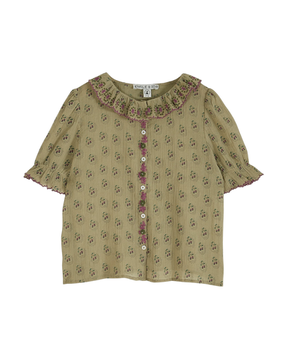 Blouse voile de coton créponné dominotier
