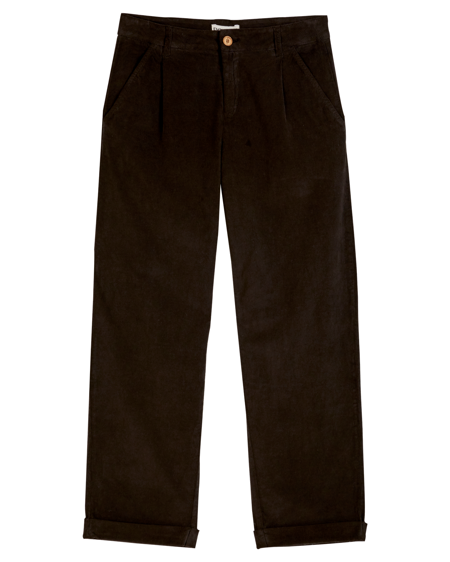 Pantalon wide velours bitume