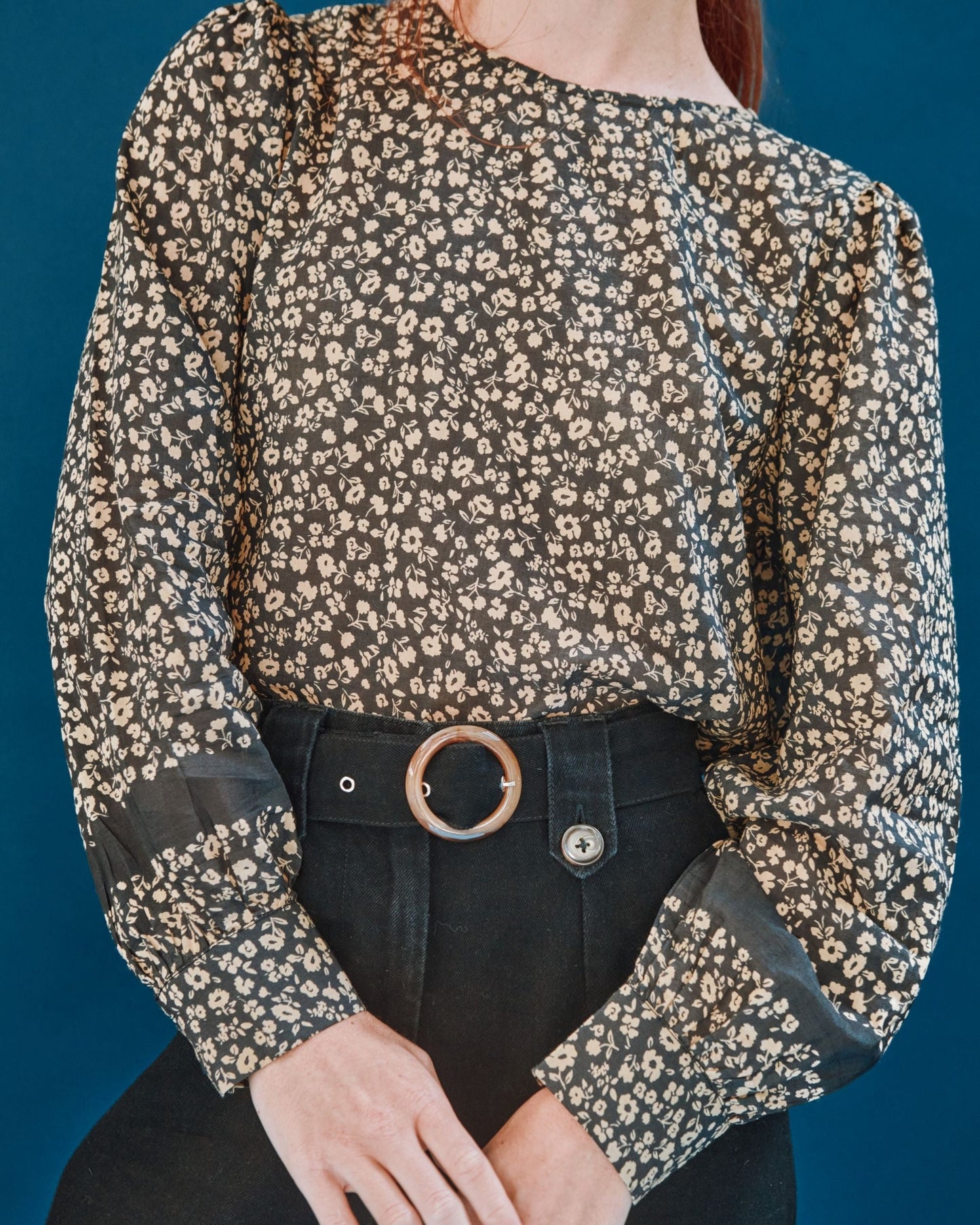 Blouse - Coton et soie anémone