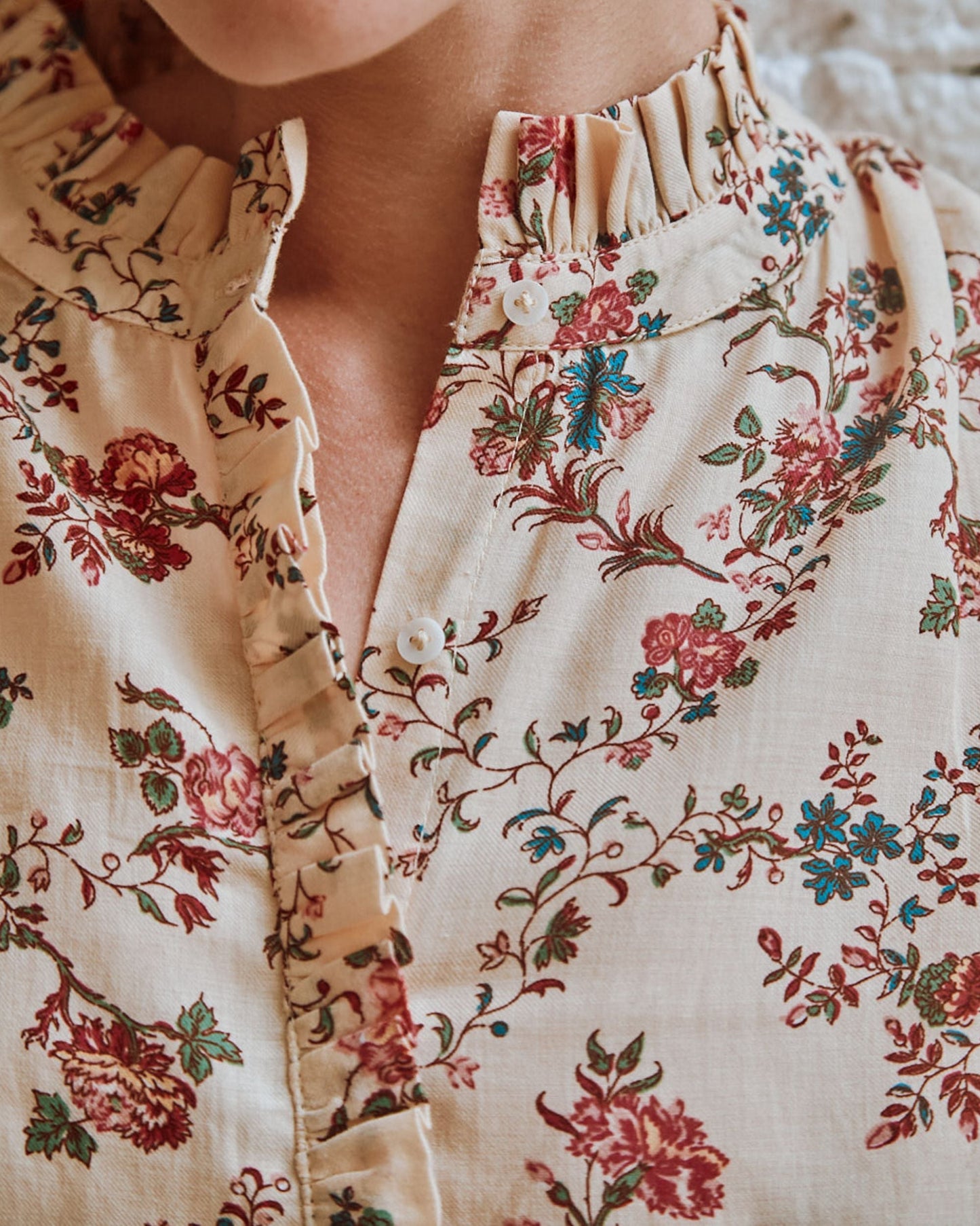 Blouse orchid écru