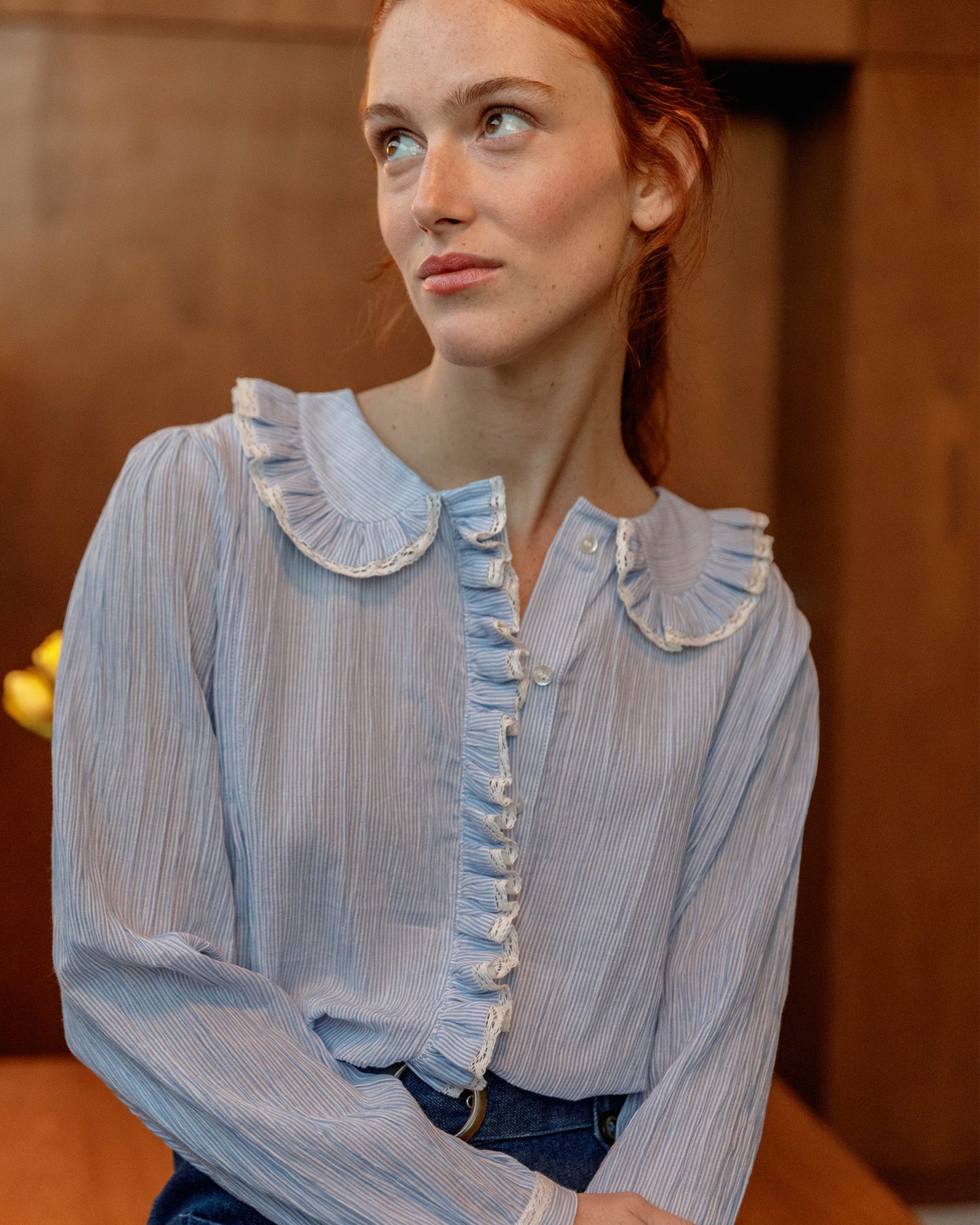 Chemise rayures blanc et bleu