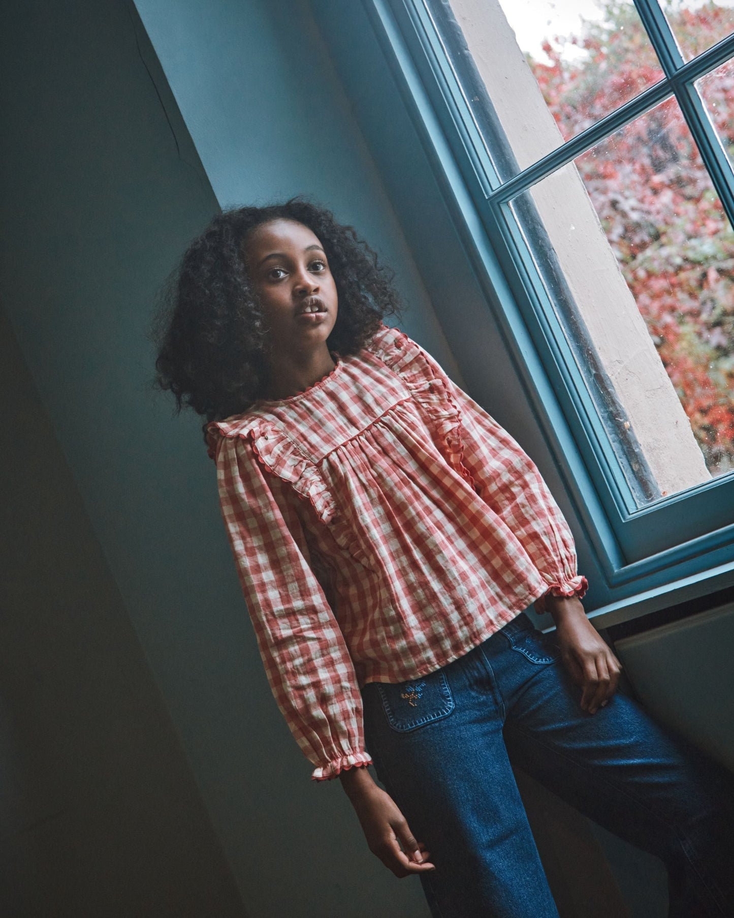 Blouse - Volanté vichy rose