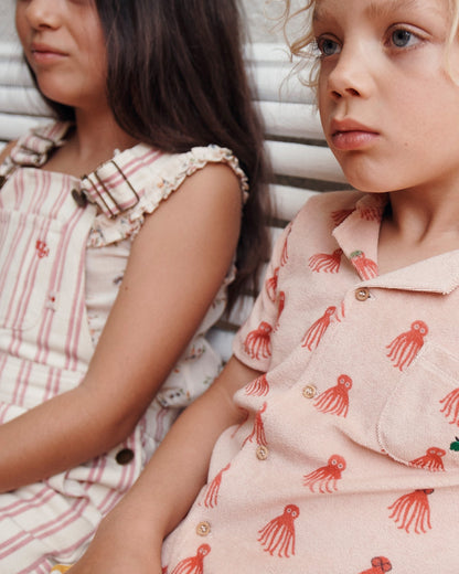 Chemise éponge octopus rouge