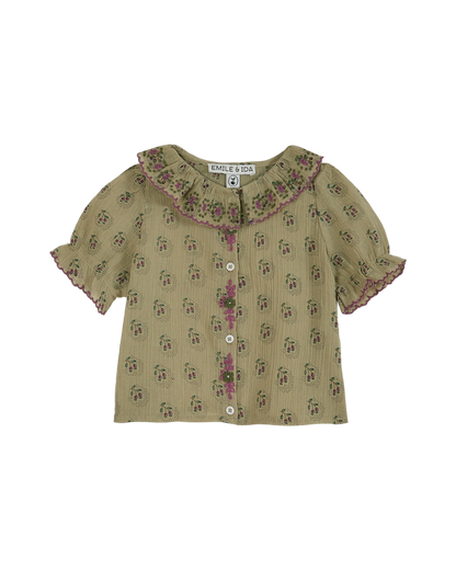 Blouse voile de coton créponné dominotier