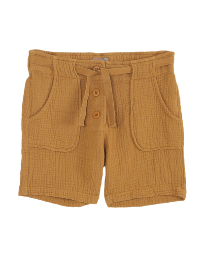 Bermuda gaze de coton caramel
