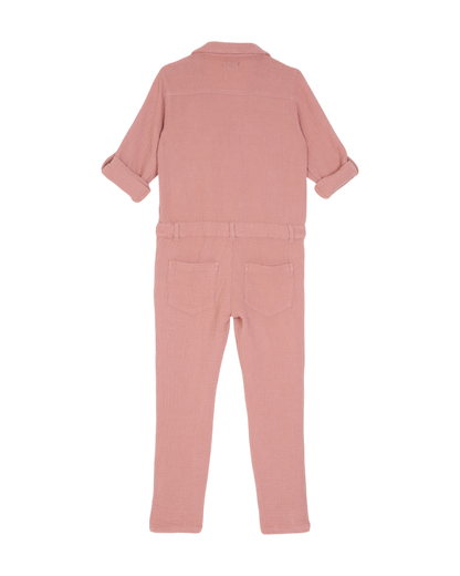 Combinaison gaze de coton rose
