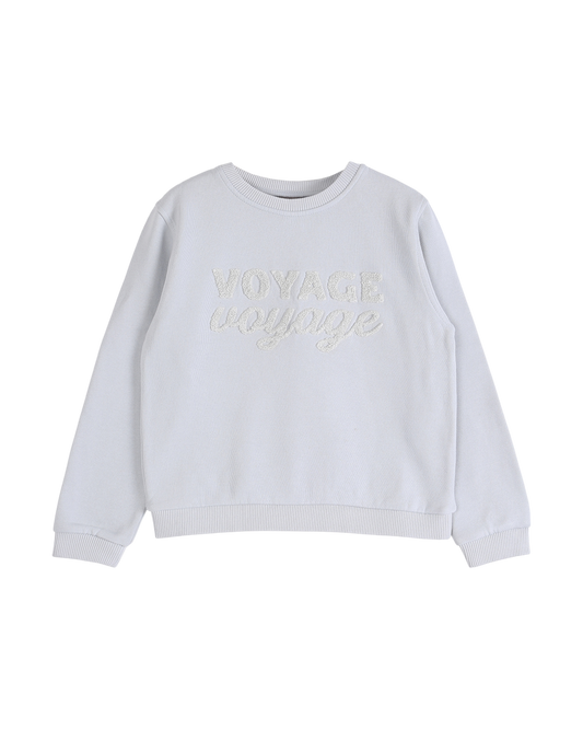 Sweat coton bio voyage écume