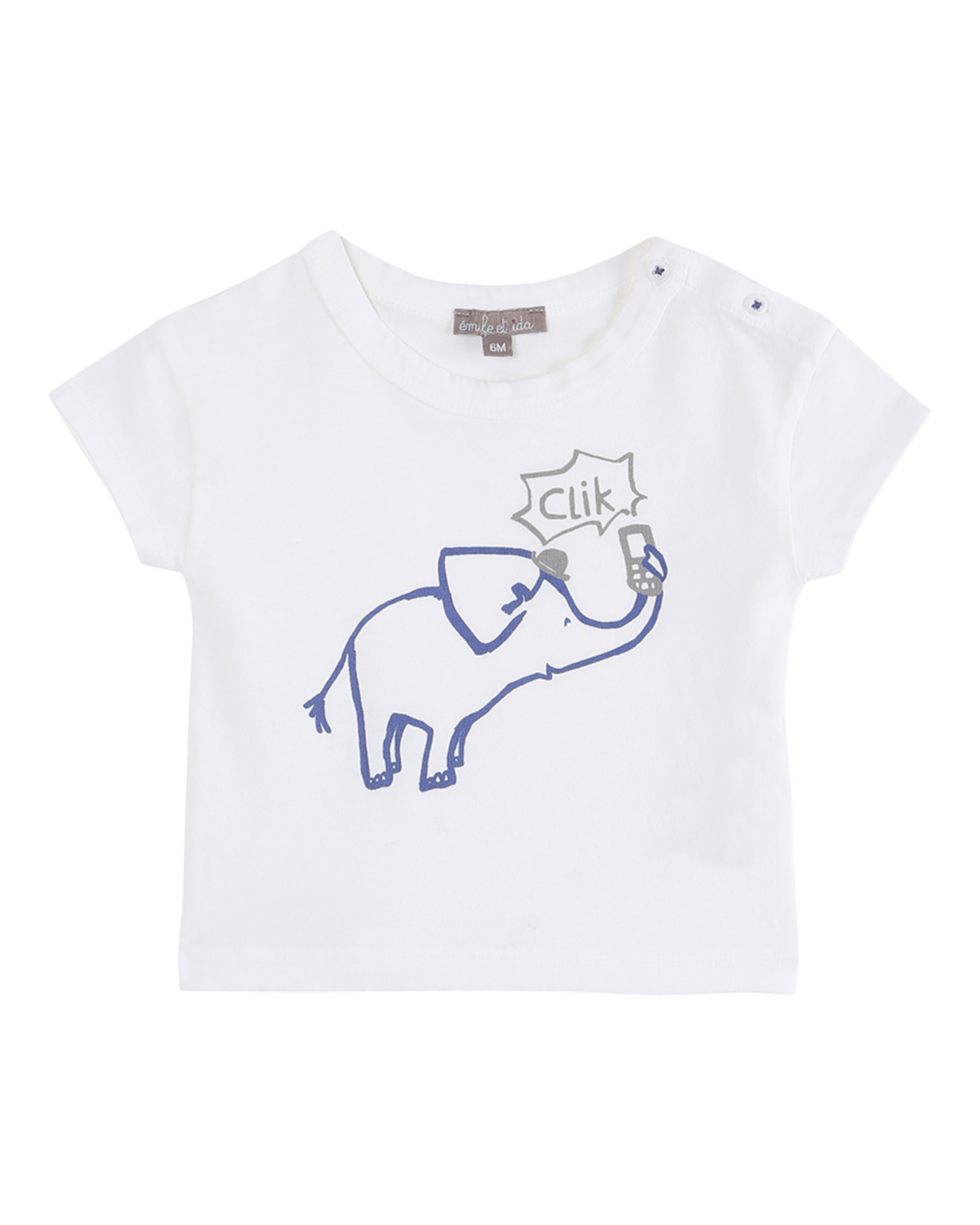 T-shirt éléphant écru