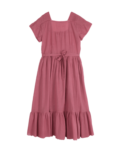 Robe chemisier longue vintage brique