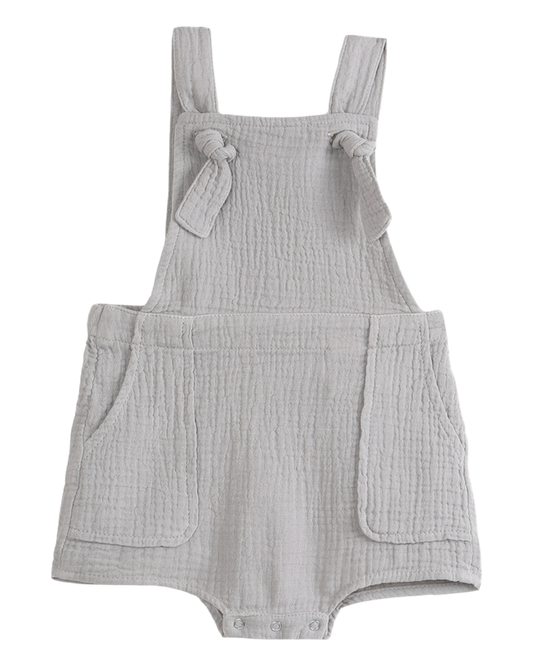 Salopette gaze de coton argile