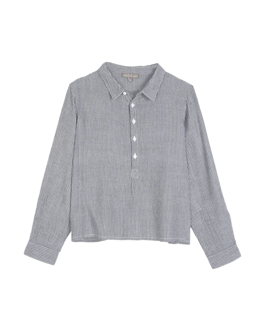 Kurta rayures bleu chiné