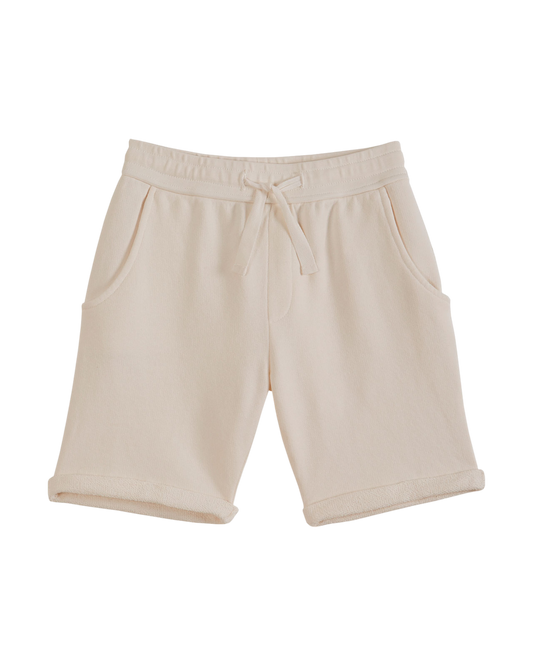 Bermuda coton bio molletonné écru