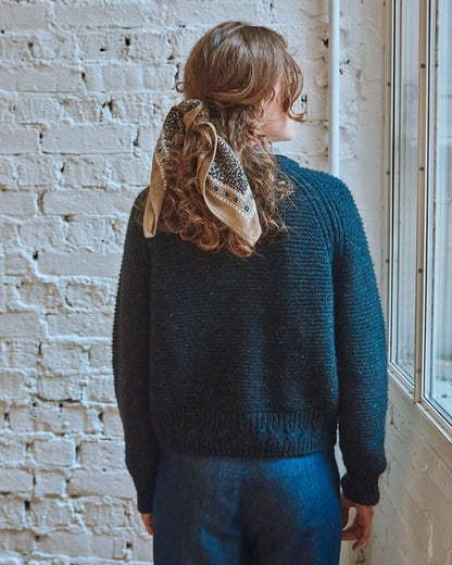 Cardigan en laine bleu minuit