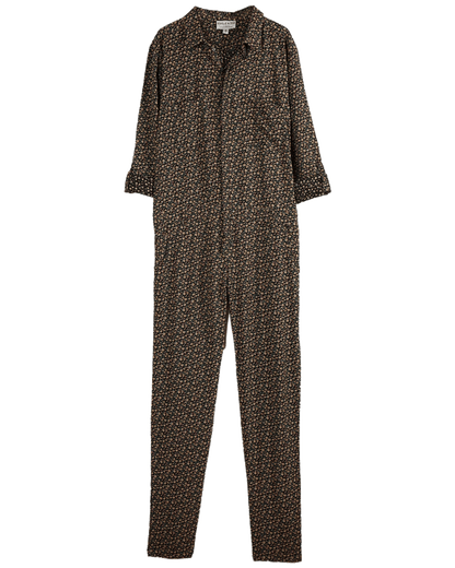 Combinaison viscose floral noir