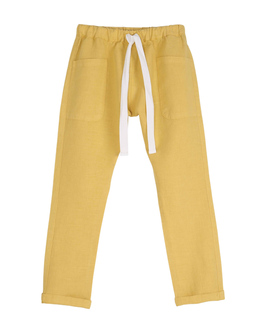 Pantalon en lin maïs