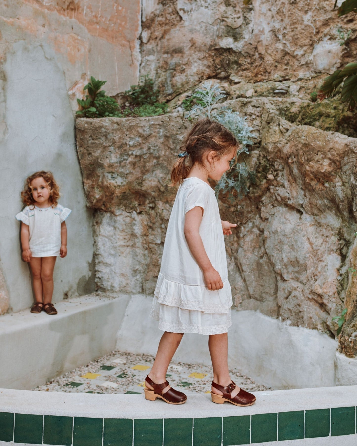 Robe voile de coton vintage écru