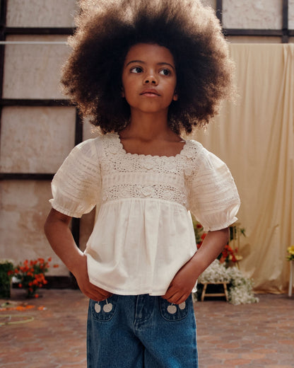 Blouse crochet écru