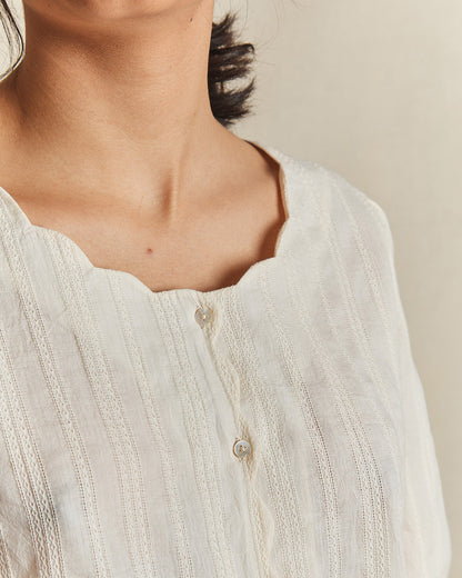 Blouse coton écru