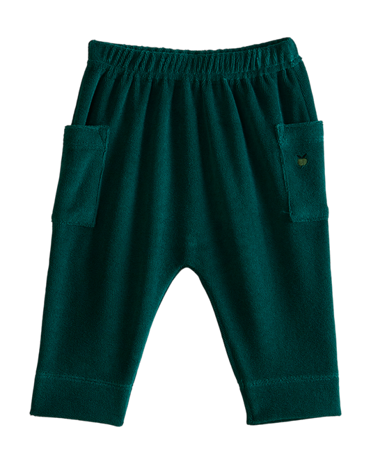 Pantalon éponge vert foncé