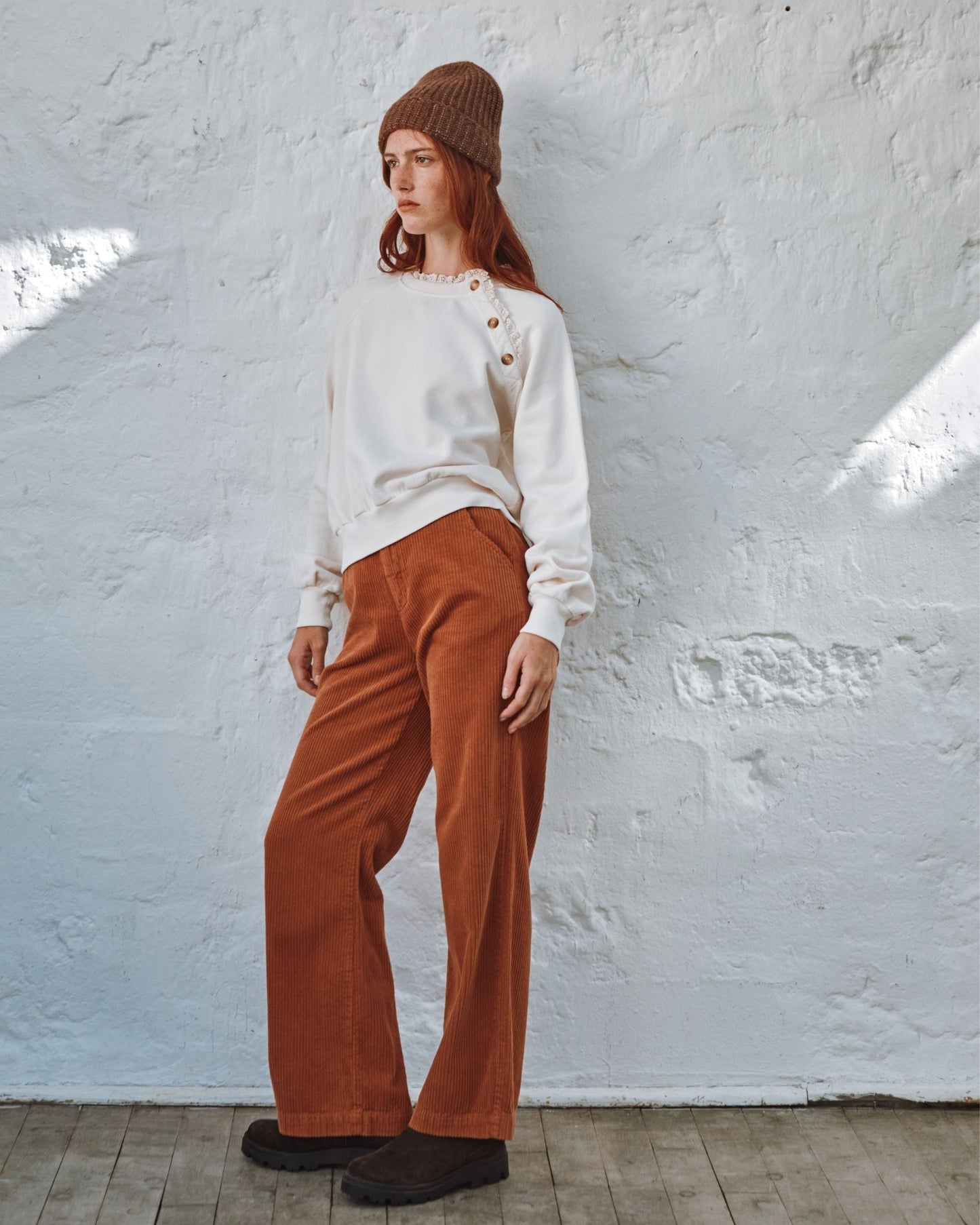 Sweat - Broderie anglaise coton bio écru