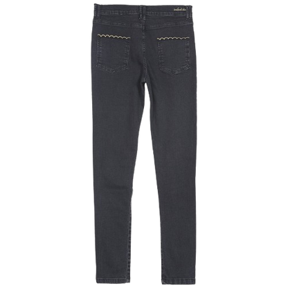 Pantalon slim denim stretch gris foncé