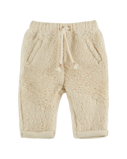 Pantalon sherpa écru