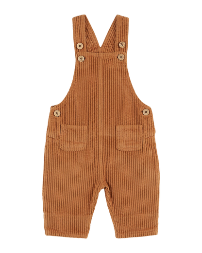 Salopette velours orange brun