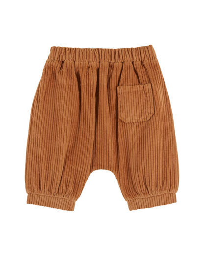 Sarouel velours orange brun