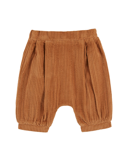 Sarouel velours orange brun