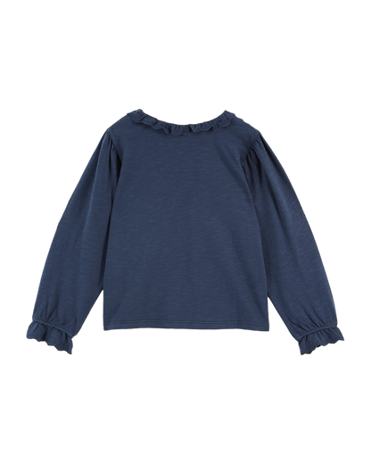 T-shirt brodé coton bio encre