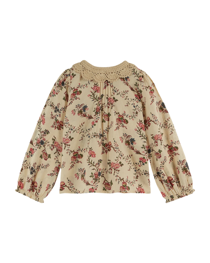Blouse col crochet orchid écru