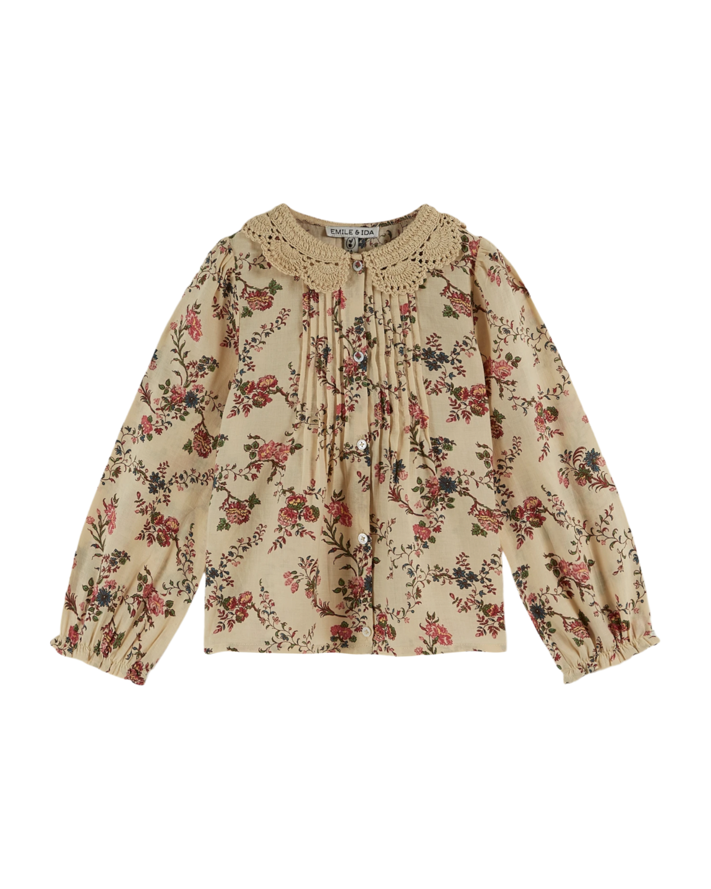 Blouse col crochet orchid écru