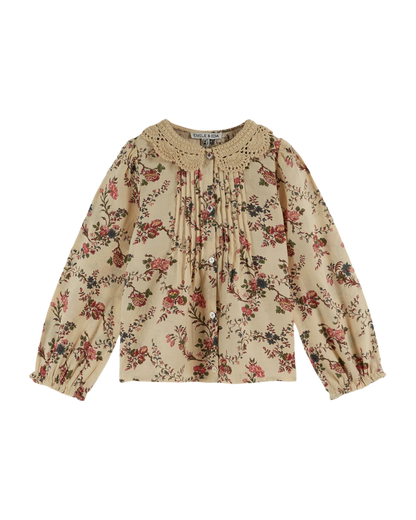 Blouse col crochet orchid écru