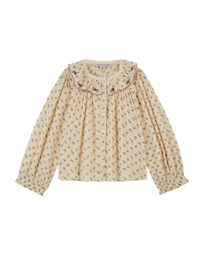 Blouse voile de coton Sorgue écru