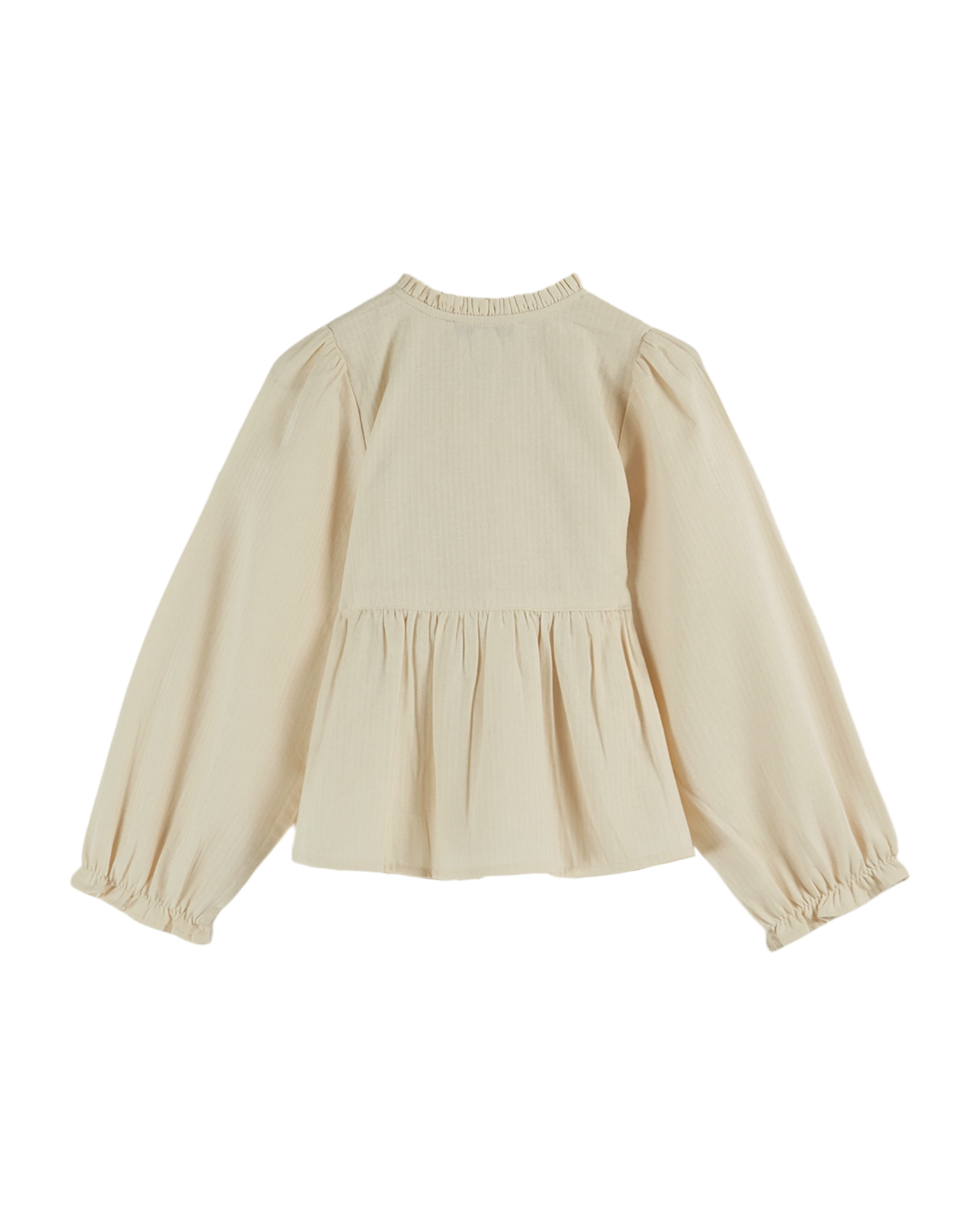 Blouse smockée crème