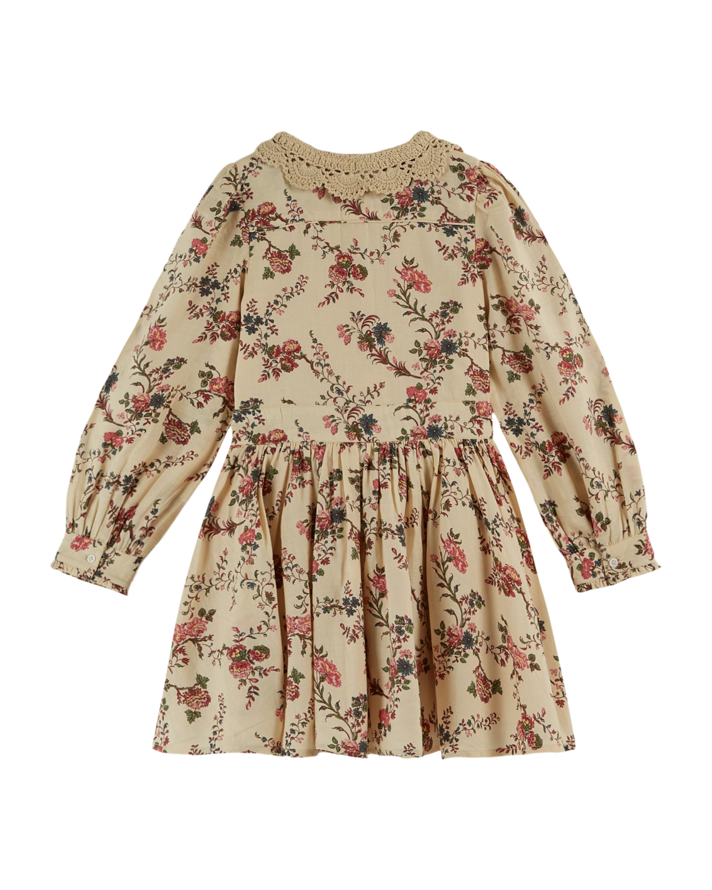 Robe col crochet orchid écru