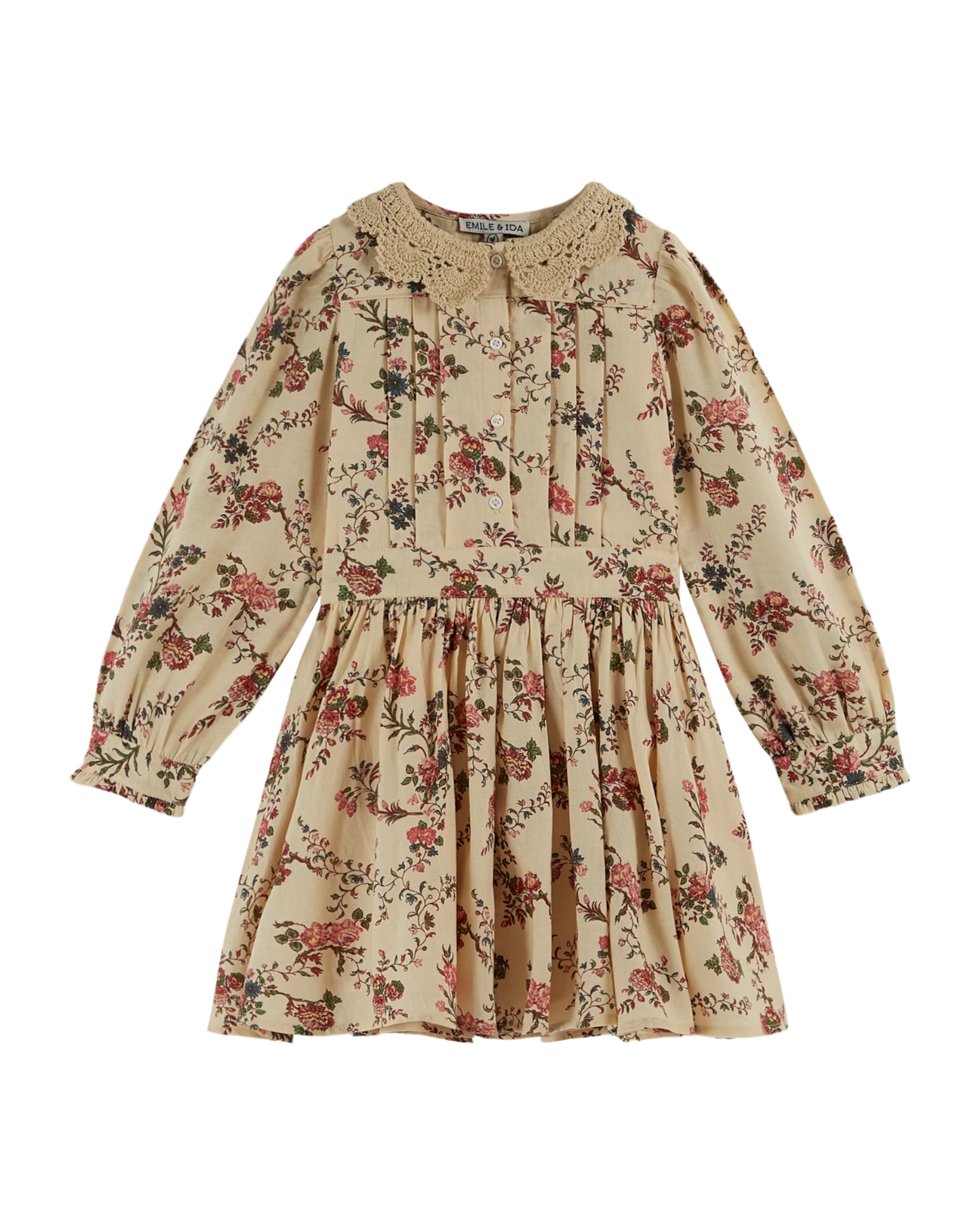 Robe col crochet orchid écru