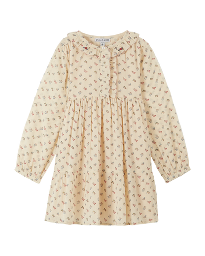 Robe all-over à fleurs Sorgue écru