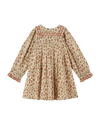 Robe col marin champêtre écru